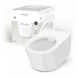 Lenz Melva Wand-WC mit WC-Sitz Weiß spülrandlos