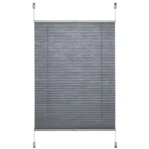 LIEDECO Klemmfix-Plissee Easy 60 x 130 cm Polyester Grau