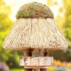 VOSS.garden Vogelhäuschen Amrum mit Reetdach - rund, Ø 45cm