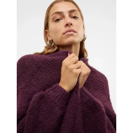 Vero Moda Strickjacke VERO MODA "VMMAYBE LS OPEN CARDIGAN GA REP", Damen, Gr. M, winetasting, Strick, Obermaterial: 100% Polyester, unifarben, loose fit hüftbedeckend, ohne Ausschnitt, Rippbündchen, Strickjacken Strickjacke