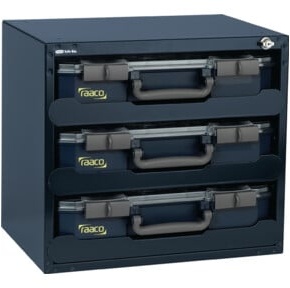 raaco Tresor SafeBox 80x3 (bestückt) B.452xT.330xH.405mm 3Sort.-Kästen‚ Stahlgehäuse/Kästen A.PP