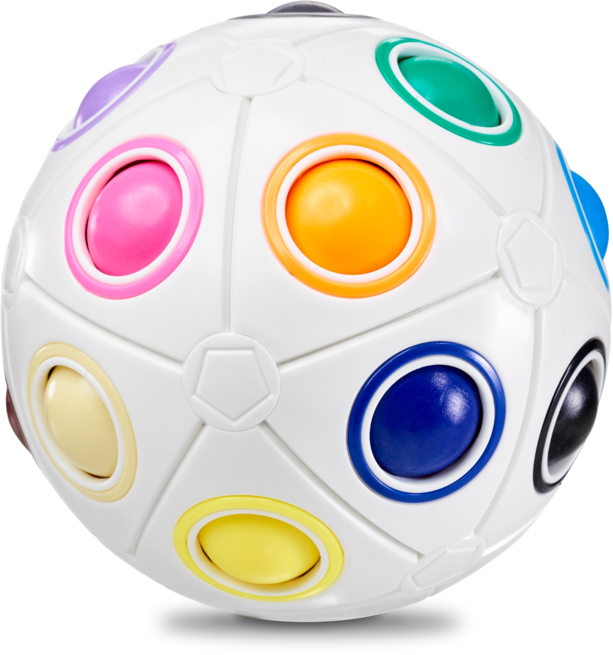 CUBIDI® Original Regenbogenball mit 19 Kugeln - Groß | Geschicklichkeitsspiele ab 6 Jahre für Kinder | Spannendes Knobelspiel für Mädchen und Jungen