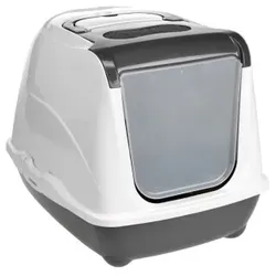 AniOne Katzentoilette Flip Cat S dunkelgrau