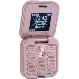 Tosuny 2G Klapphandy, Faltbares Mi NI Handy mit Dual Nano SIM, 1,77 Zoll Display, HD Rückkamera, UKW Radio, LED Taschenlampe, Kleinstes Klapphandy für Senioren (PINK)