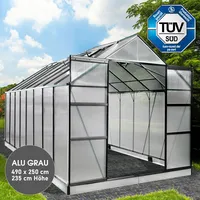 Brast Aluminium Gewächshaus 490x250x235 anthrazit
