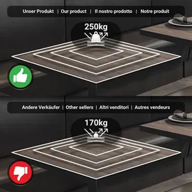 GGM Möbel BPA | Bistro Tisch | Quadratisch | Schwarzer Rand | 60 x 60 x 78,5 cm | Light Wenge / Schwarz