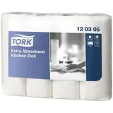 TORK Küchenrolle extra Absorbent 3-lagig, 4 Rollen weiß