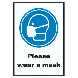 Please wear a mask Schild A0 (841x1189mm)