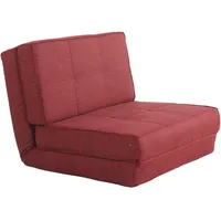 ARTDECO Schlafsessel Jugendsessel Gästebett Kindersessel Bettsessel (Rot Klein)