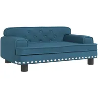 SYFAXTM Kindersofa Blau 70x45x30 cm Samt - Blau