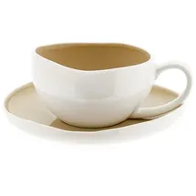 Almina Wave Cream Kaffeeservice 12-tlg. beige/weiß