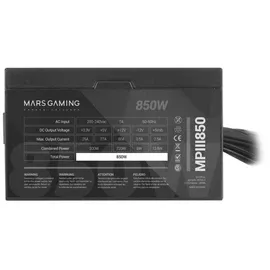 Mars Gaming MPIII850, Netzteil 850W, - Black