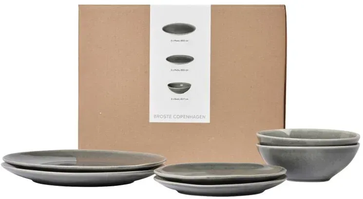 Broste Copenhagen Nordic Rain Geschirsets mittag für zwei