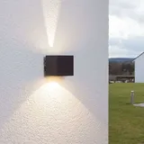 LUCANDE LED-Außenwandleuchte Jarno, grafit