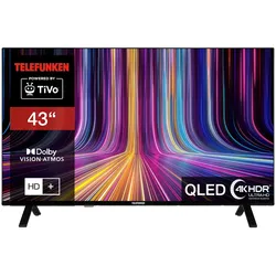 Telefunken 43 Zoll QLED Fernseher Smart TV (4K UHD, HDR Dolby Vision, Dolby Atmos, 6 Monate HD+ inkl.)