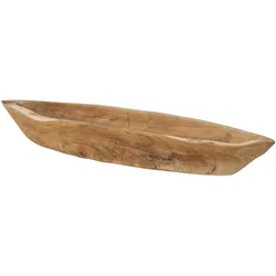 Bloomingville Schale Laveen aus Teakholz, L60xH8xW16 cm, natur