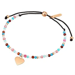 Eastside Armband Herz Edelstahl Apatit in Roségold Armbänder & Armreife   Damen 