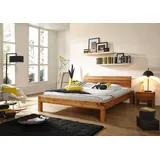 Bett Doppelbett Ehebett Holzbett Massivholz-Bett Balkenbett Eiche 140x200 KRAKAU