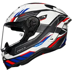 Nexx X.R3R Precision Helm, wit-rood-blauw, 2XL Voorman