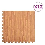 vidaXL Bodenmatten 12 Stk. Holzmaserung 4,32 m2 EVA-Schaumstoff