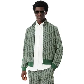 Lacoste Paris Jacquard-Trainingsjacke mit Reißverschluss, Grün M - Grün - M