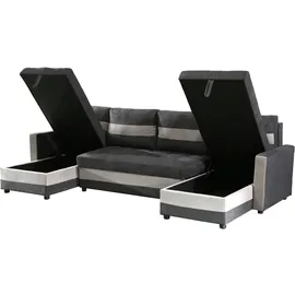 habitat garten Eckcouch 5-Sitzer Dunkelgrau/Hellgrau