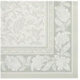 Papstar 50 Servietten "ROYAL Collection" 1/4-Falz 40 cm x 40 cm jadegrün `Ornaments`