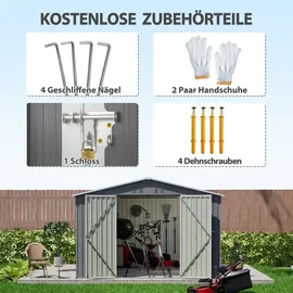 luscriate Gerätehaus 3,11 x 2,40 m Grau