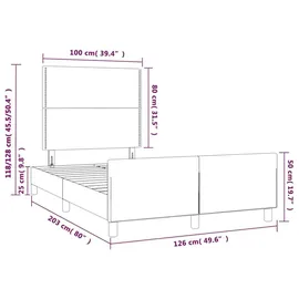vidaXL 120 x 200 cm Dunkelblau
