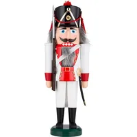 Seiffener Volkskunst Nussknacker Grenadier 39 cm rot
