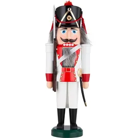 Seiffener Volkskunst Nussknacker Grenadier 39 cm rot