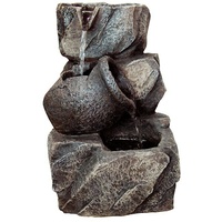 Dobar Zimmerbrunnen  (17,2 x 16,2 x 27 cm, Grau/Sand, Mit Pumpe)