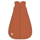 Lässig Sommerschlafsack ohne Ärmel Muslin Baumwolle GOTS zertifiziert unisex/Muslin Sleeping Bag rust, Größe 86/92 13-18 Monate