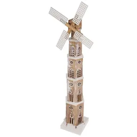 Spetebo LED Holz Windmühle 110 cm