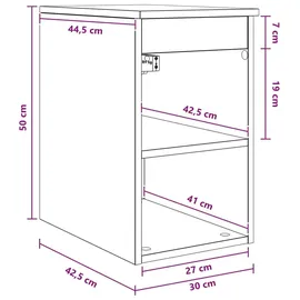 vidaXL Badezimmerschrank Inzwischen Artisan-Eiche 30 x 44,5 x 50 cm