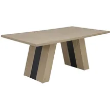 HELA Tische Tindari 180 x 76 x 100 cm creme/schwarz
