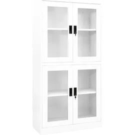 vidaXL Aktenschrank 90x40x180 cm Weiß