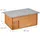 Relaxdays Igelhaus, Bausatz, Igelbau mit Boden, Rattenklappe & Labyrintheingang, Holz, HxBxT: 21 x 46 x 34 cm, orange