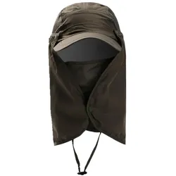Outdoor Sport Wandern Visier Hut UV-Schutz Gesicht Hals Abdeckung Angeln Sonnenschutz Kappe army green