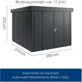 hörmann stauraumsysteme Juno 2,62 x 3,10 m Anthrazitgrau