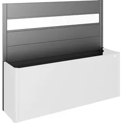 Sichtschutzelement BIOHORT, grau (dunkelgrau, metallic), H:91cm, Stahlblech, Zaunelemente, für Hochbeet DaVinci