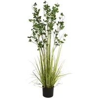 Europalms Immergrünstrauch mit Gras, Kunstpflanze, 152 cm