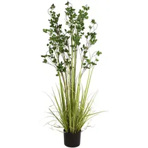 Europalms Immergrünstrauch mit Gras, Kunstpflanze, 152 cm
