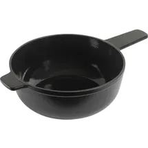 Kuhn Rikon Caquelon Käsefondue-Topf Gusseisen 3,2 Liter mit Gegengriff schwarz