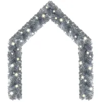 vidaXL Weihnachtsgirlande 20 m Silber