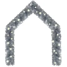 vidaXL Weihnachtsgirlande LED 20 m Silbern