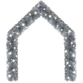 vidaXL Weihnachtsgirlande LED 20 m Silbern