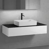 neoro n50 Unterschrank B: 120 cm mit 1 Auszug, Waschtisch B: 58 cm weiß matt, B: 120.5 BN0065WM+BN0414WH+BN0404C2