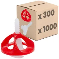 Dalsys Fliesen Nivelliersystem, Set 3mm 1000x Gewindelaschen 300x Hauben