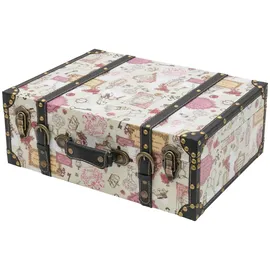 HMF Vintage Koffer aus Holz 44 x 32 x 16 cm 16-tlg. bunt